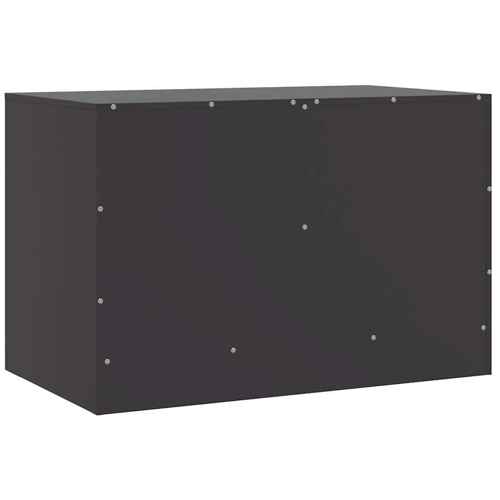 vidaXL Szafki pod telewizor, 2 szt., czarne, 67x39x44 cm, stalowe