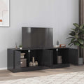 vidaXL Szafki pod telewizor, 2 szt., czarne, 67x39x44 cm, stalowe