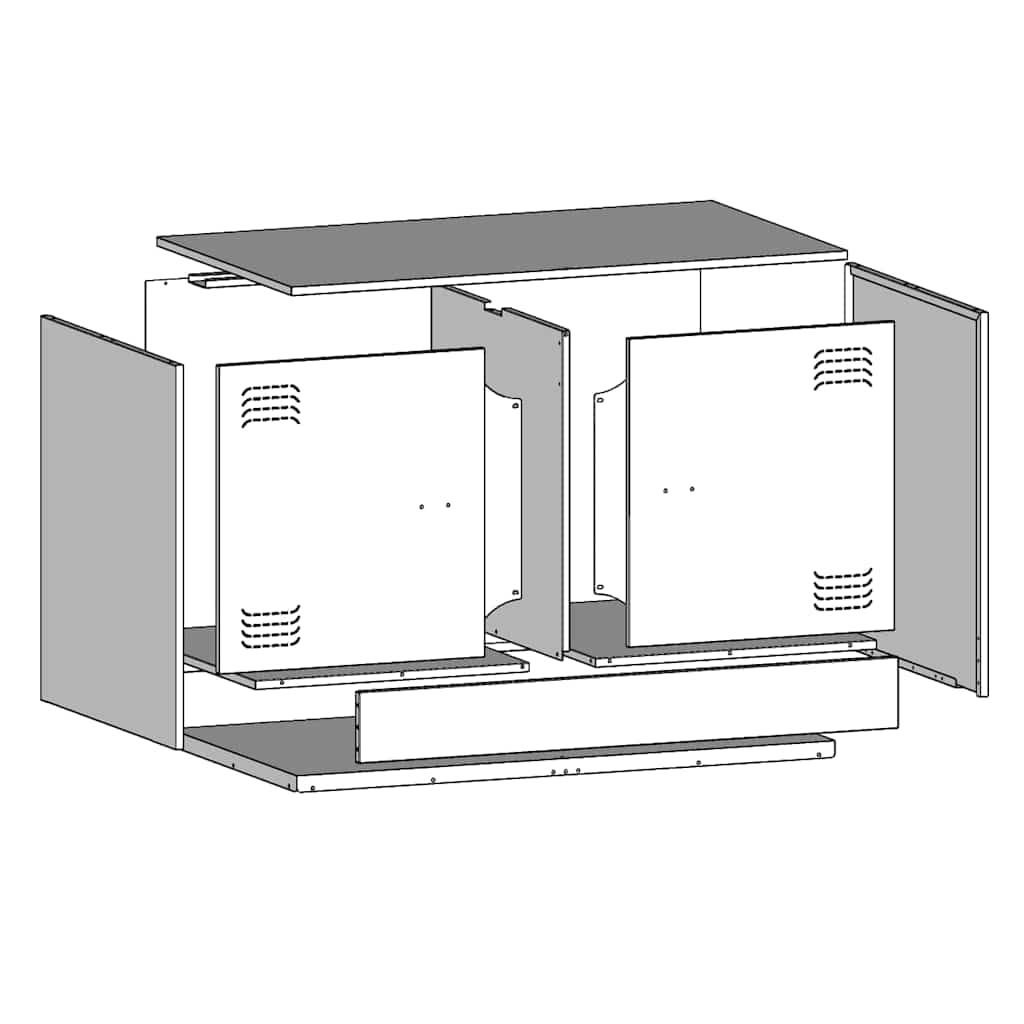 vidaXL Szafka pod telewizor, różowa, 67x39x44 cm, stalowa