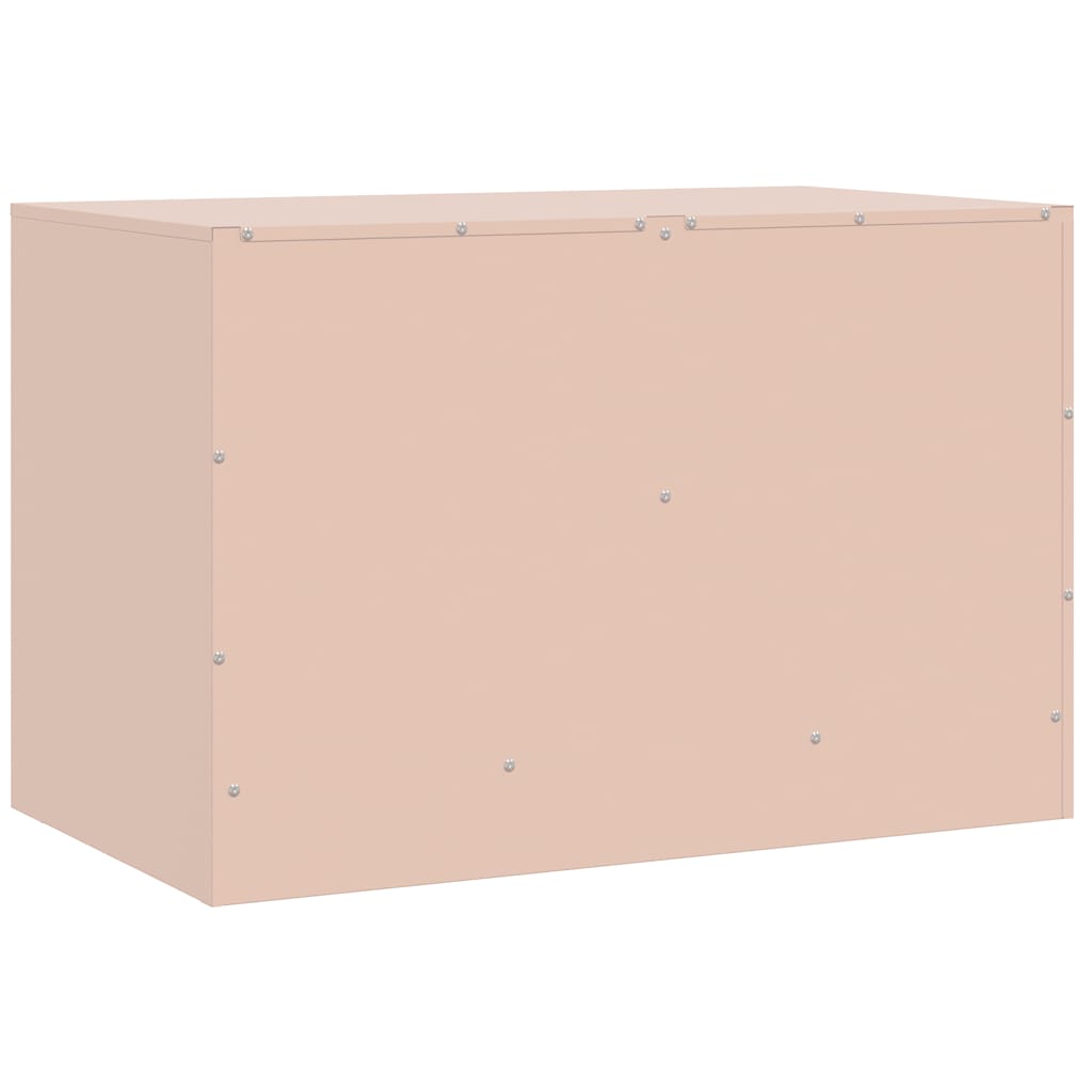 vidaXL Szafki pod telewizor, 2 szt., różowe, 67x39x44 cm, stalowe