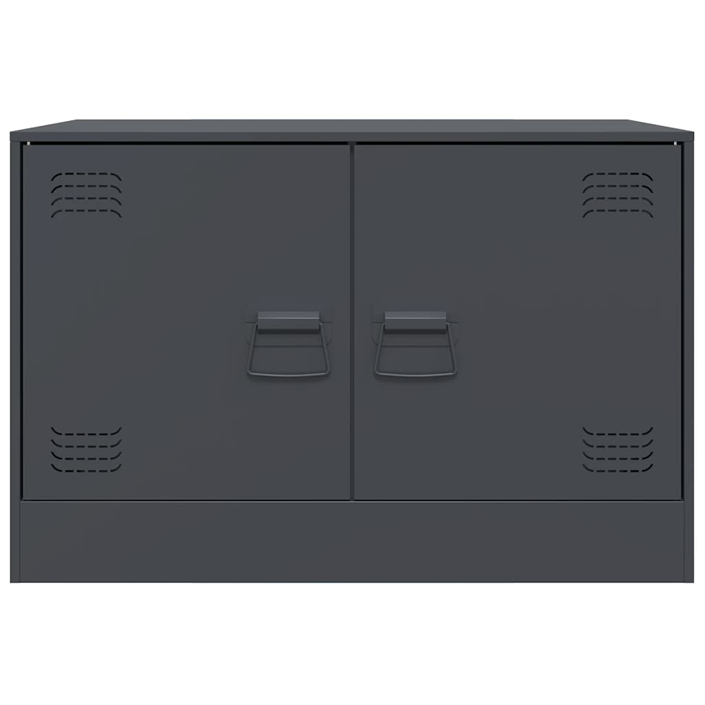 vidaXL Szafki pod telewizor, 2 szt., antracytowe, 67x39x44 cm, stalowe
