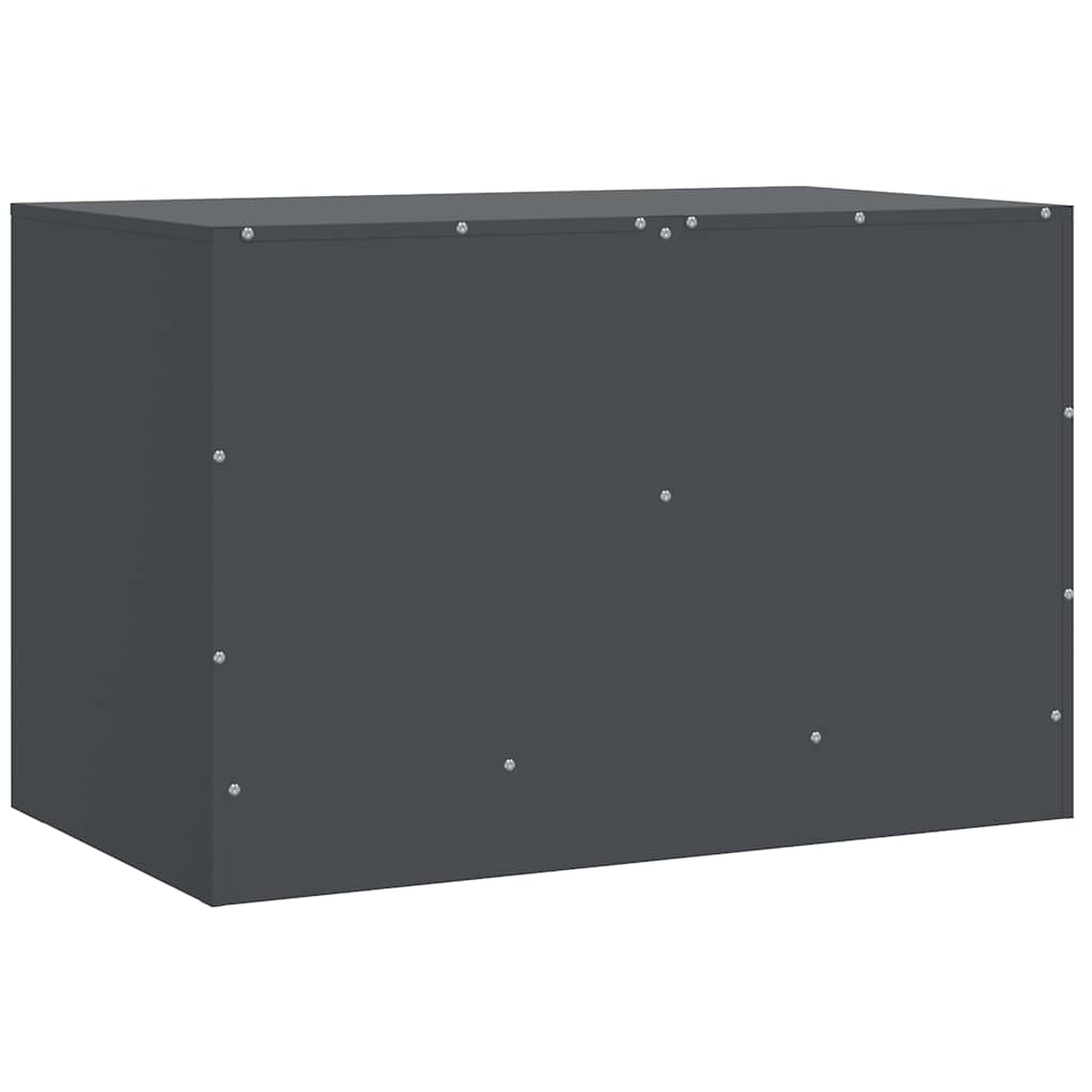 vidaXL Szafki pod telewizor, 2 szt., antracytowe, 67x39x44 cm, stalowe