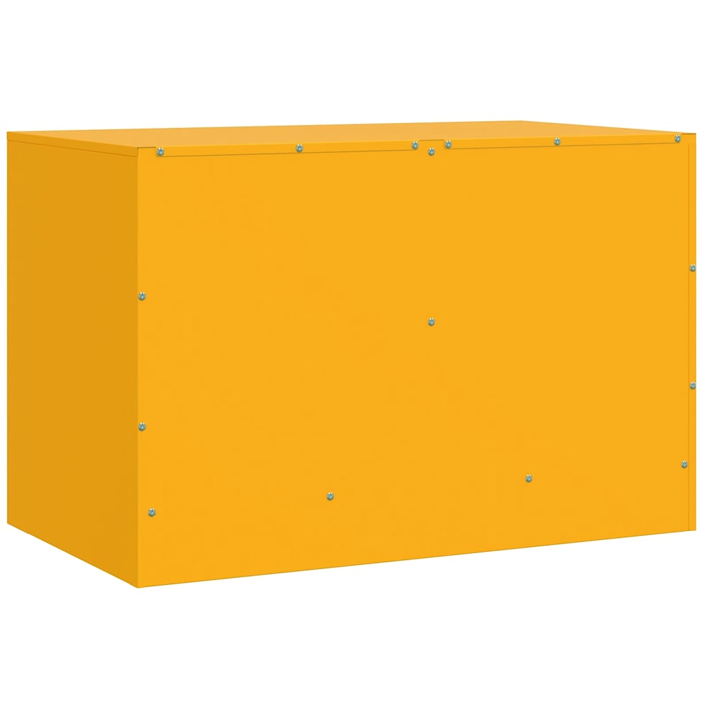 vidaXL Szafki pod telewizor, 2 szt., musztardowe, 67x39x44 cm, stalowe