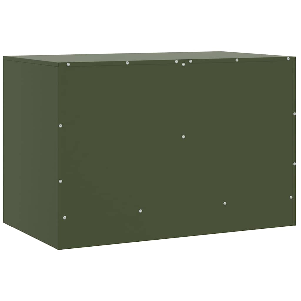 vidaXL Szafki pod telewizor, 2 szt., oliwkowe, 67x39x44 cm, stalowe
