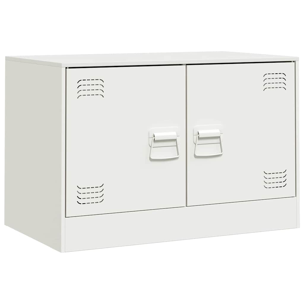 vidaXL Szafka pod telewizor, biała, 67x39x44 cm, stalowa