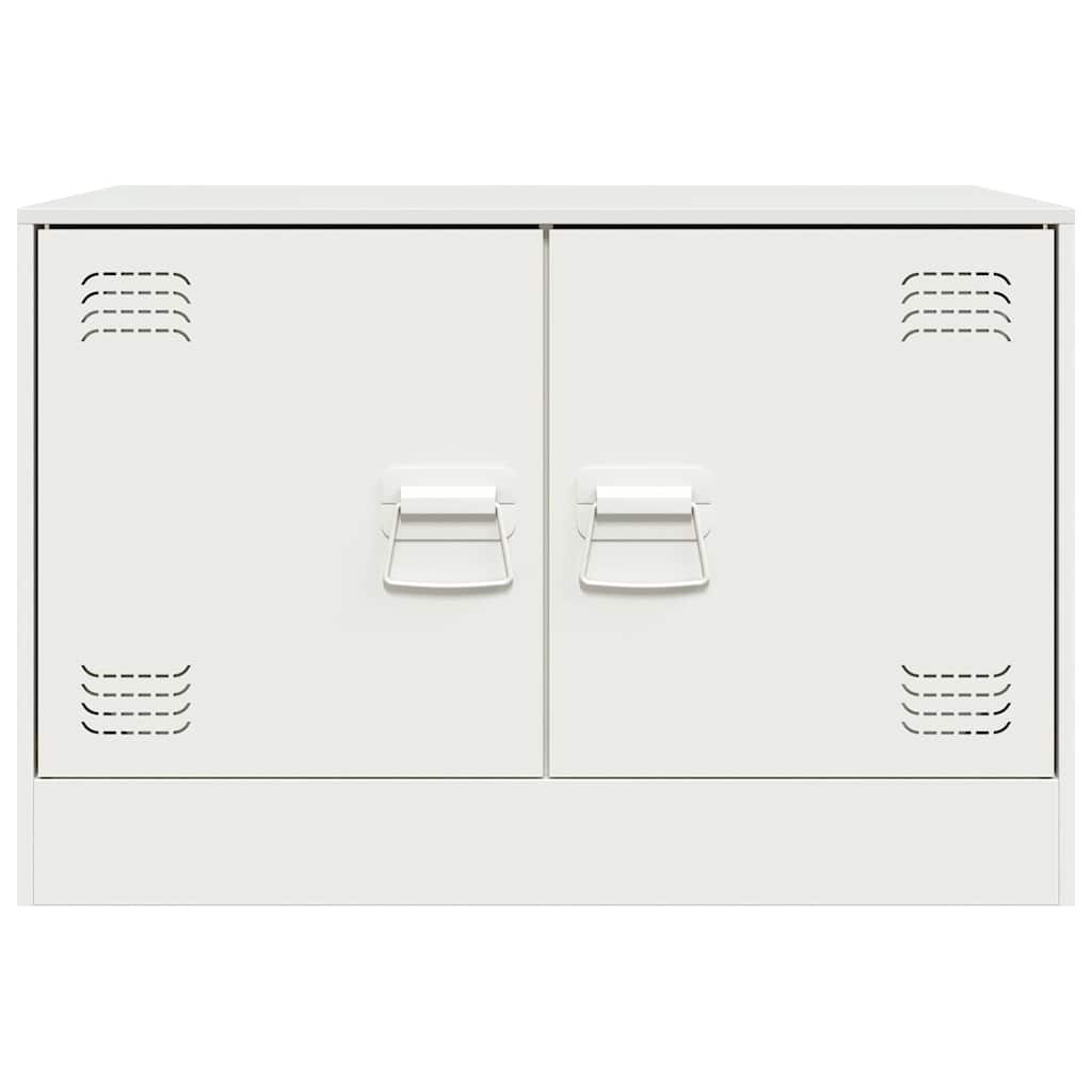 vidaXL Szafka pod telewizor, biała, 67x39x44 cm, stalowa
