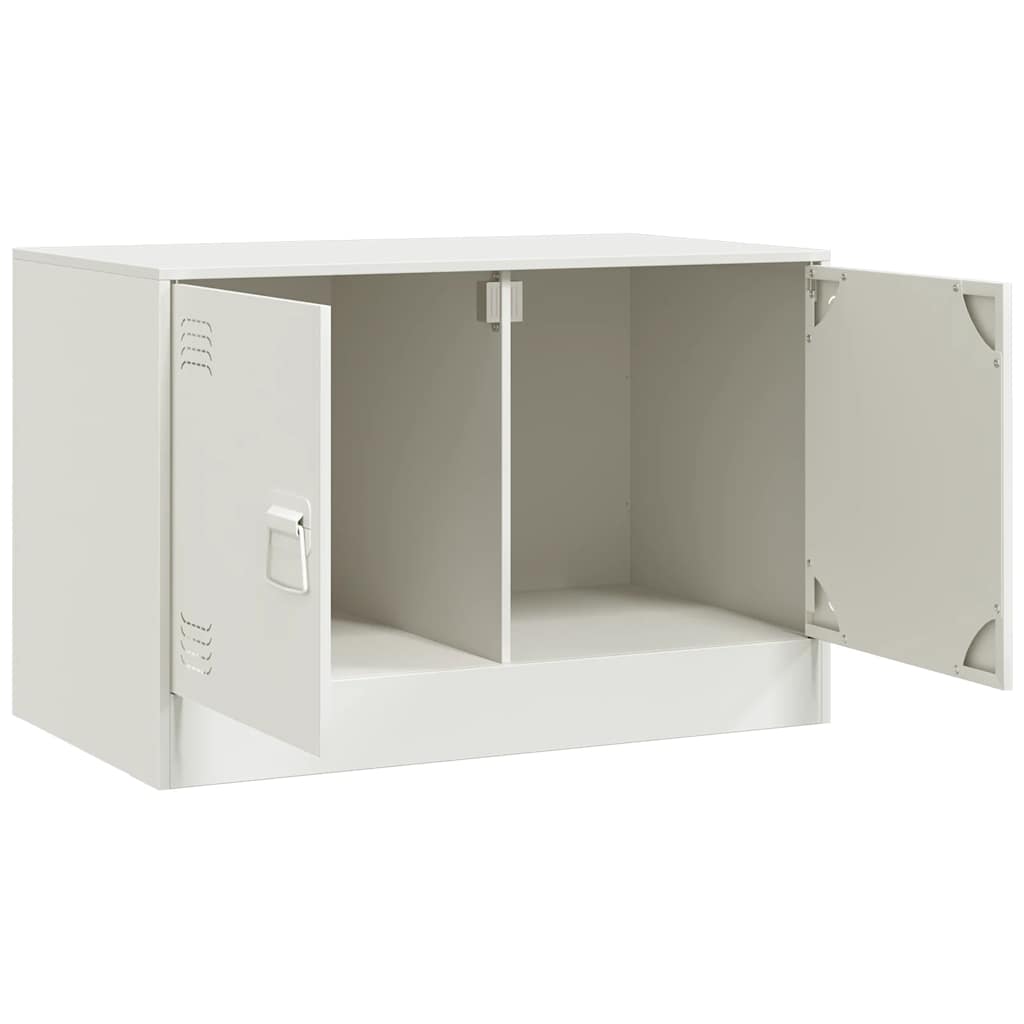 vidaXL Szafka pod telewizor, biała, 67x39x44 cm, stalowa