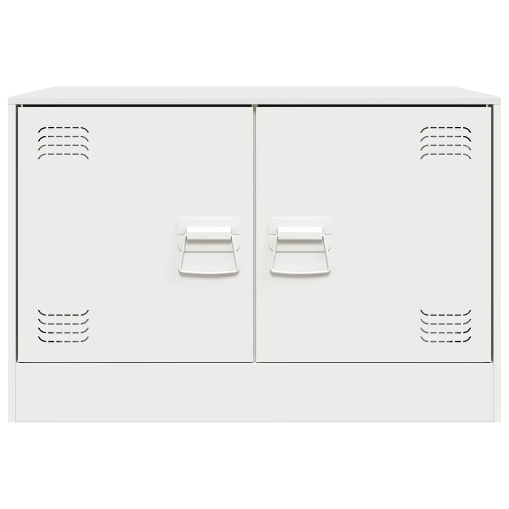 vidaXL Szafki pod telewizor, 2 szt., białe, 67x39x44 cm, stalowe