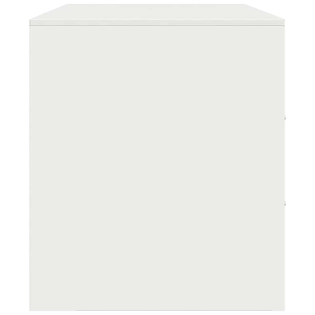 vidaXL Szafki pod telewizor, 2 szt., białe, 67x39x44 cm, stalowe