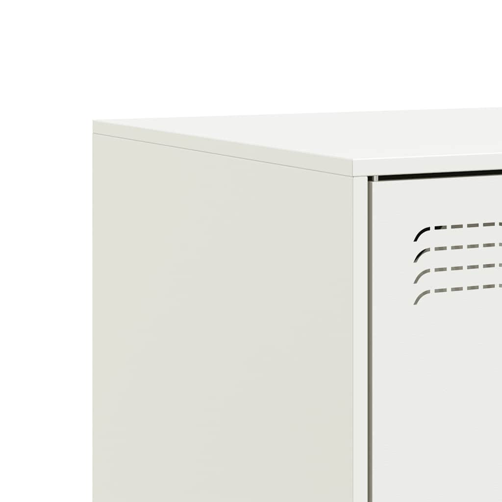 vidaXL Szafki pod telewizor, 2 szt., białe, 67x39x44 cm, stalowe