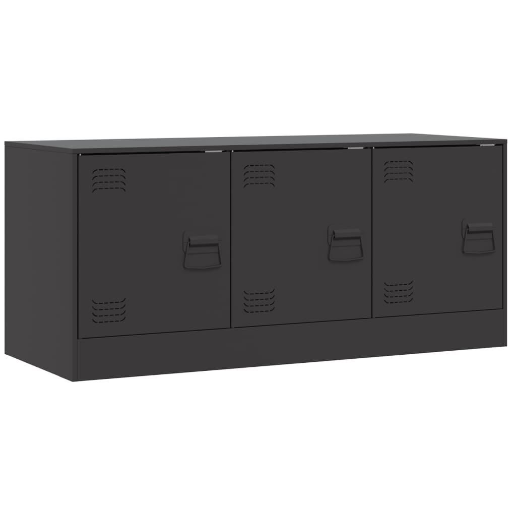 vidaXL Szafka pod telewizor, czarna, 99x39x44 cm, stalowa