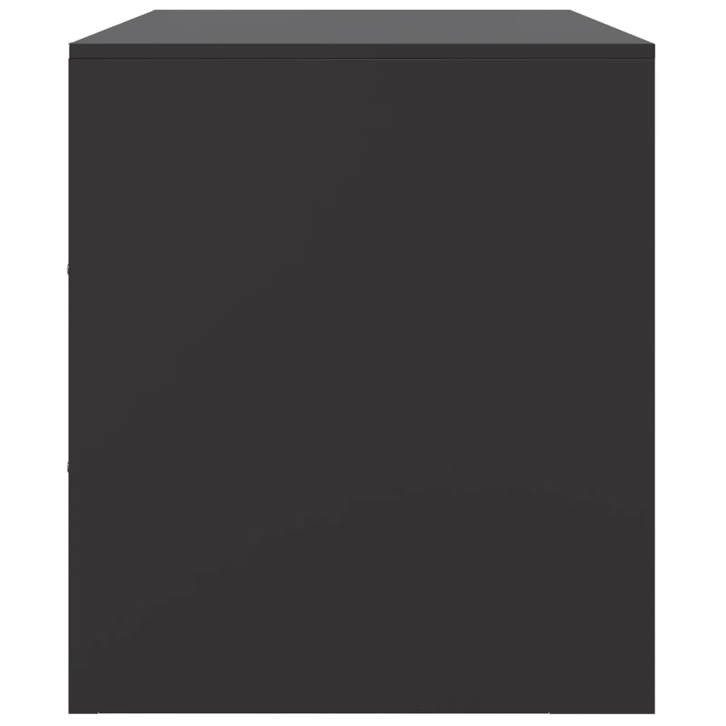 vidaXL Szafka pod telewizor, czarna, 99x39x44 cm, stalowa