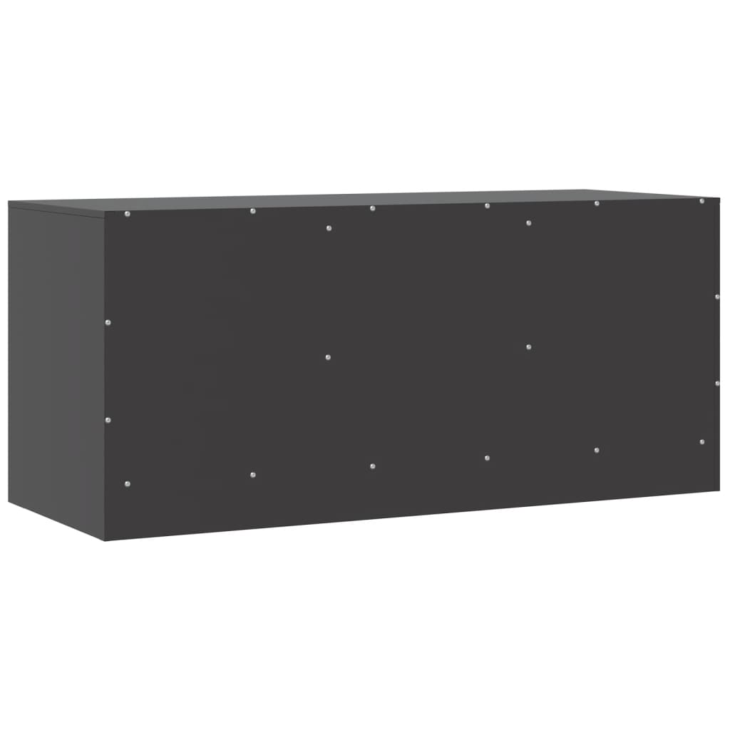 vidaXL Szafka pod telewizor, czarna, 99x39x44 cm, stalowa