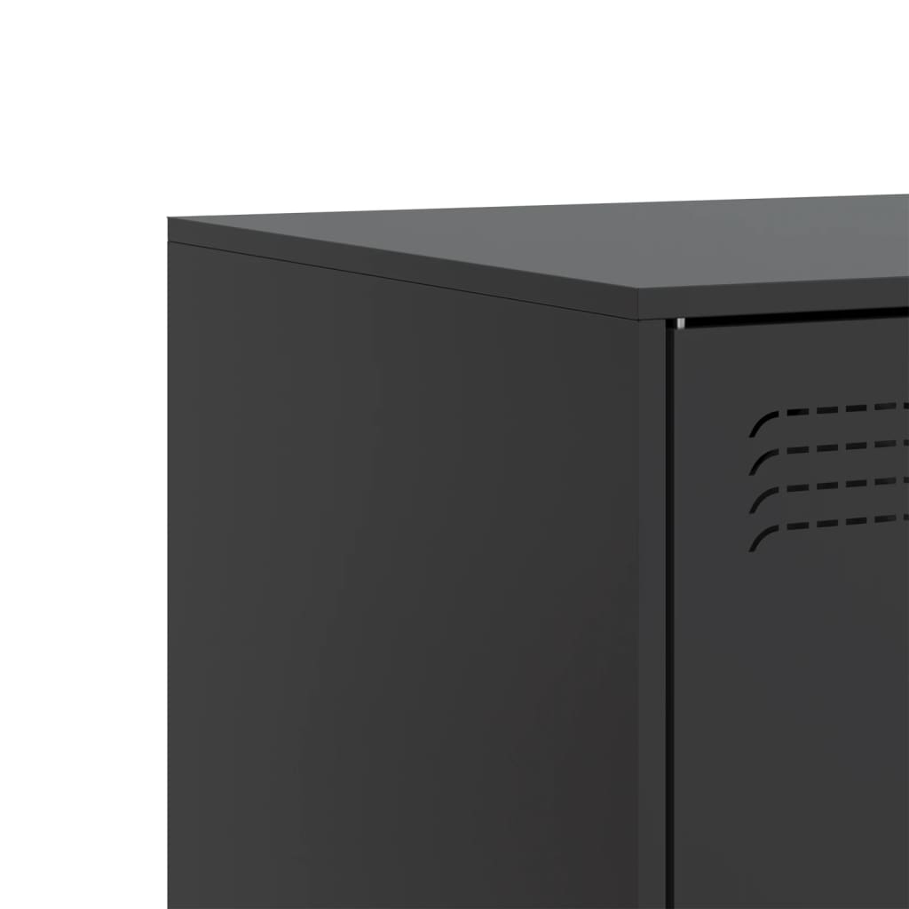 vidaXL Szafka pod telewizor, czarna, 99x39x44 cm, stalowa