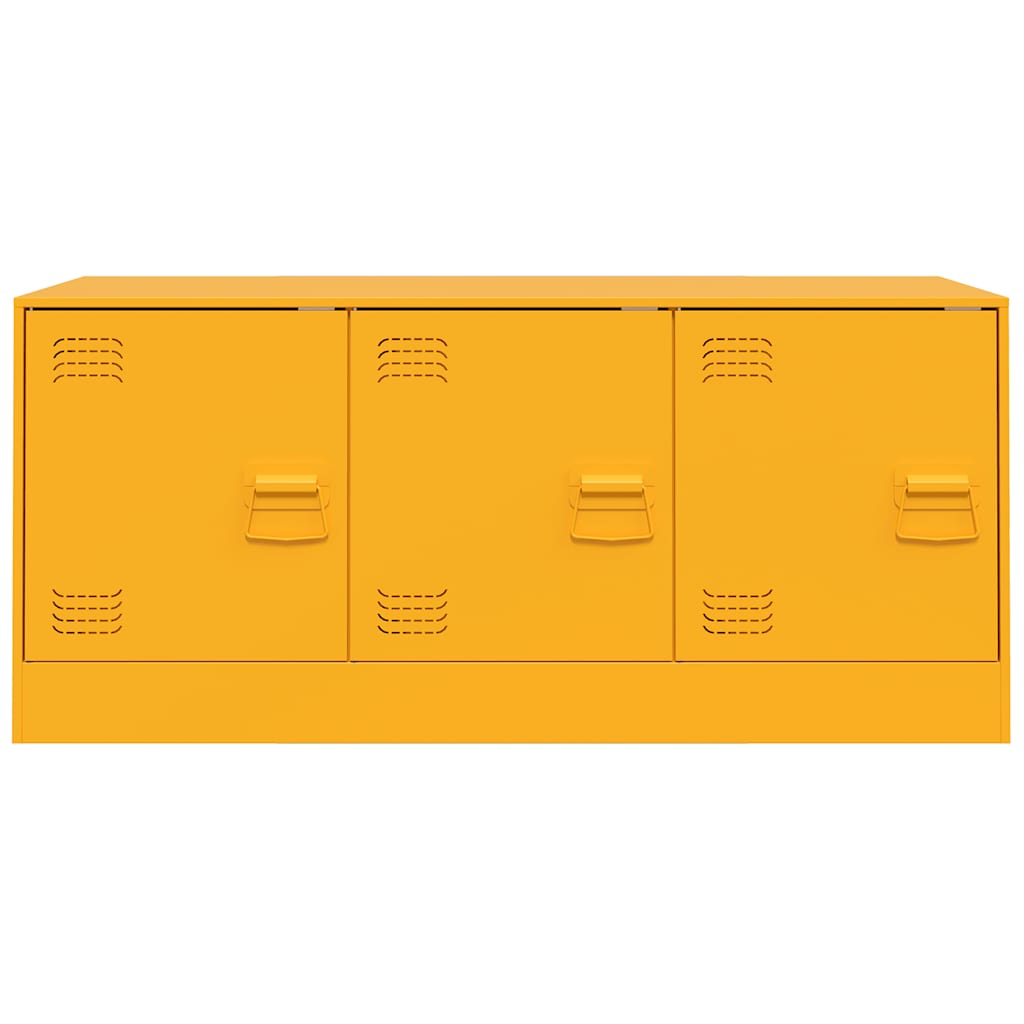 vidaXL Szafka pod telewizor, musztardowa, 99x39x44 cm, stalowa