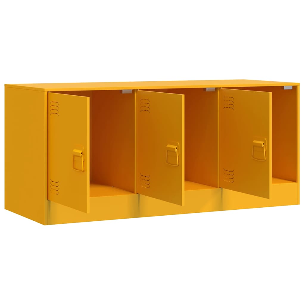 vidaXL Szafka pod telewizor, musztardowa, 99x39x44 cm, stalowa