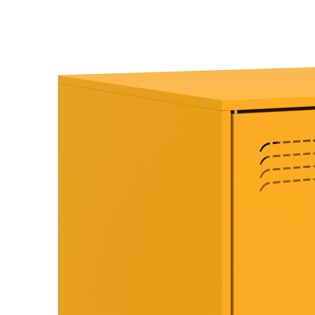 vidaXL Szafka pod telewizor, musztardowa, 99x39x44 cm, stalowa