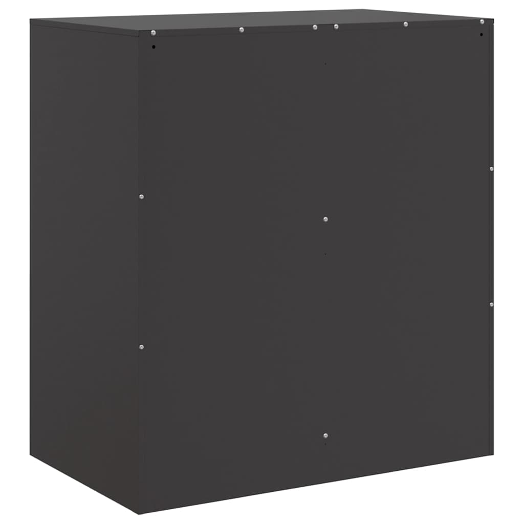 vidaXL Szafka boczna, czarna, 67x39x73 cm, stal