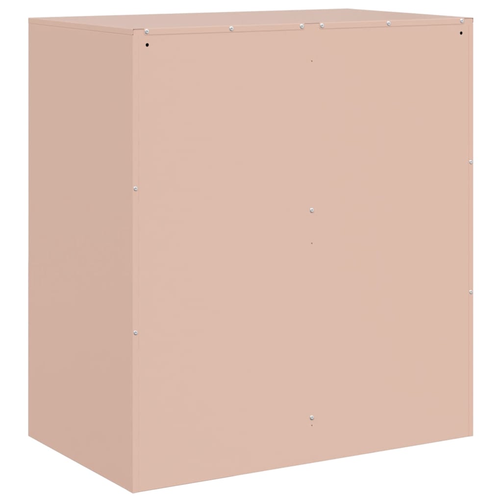vidaXL Szafka boczna, różowa, 67x39x73 cm, stal