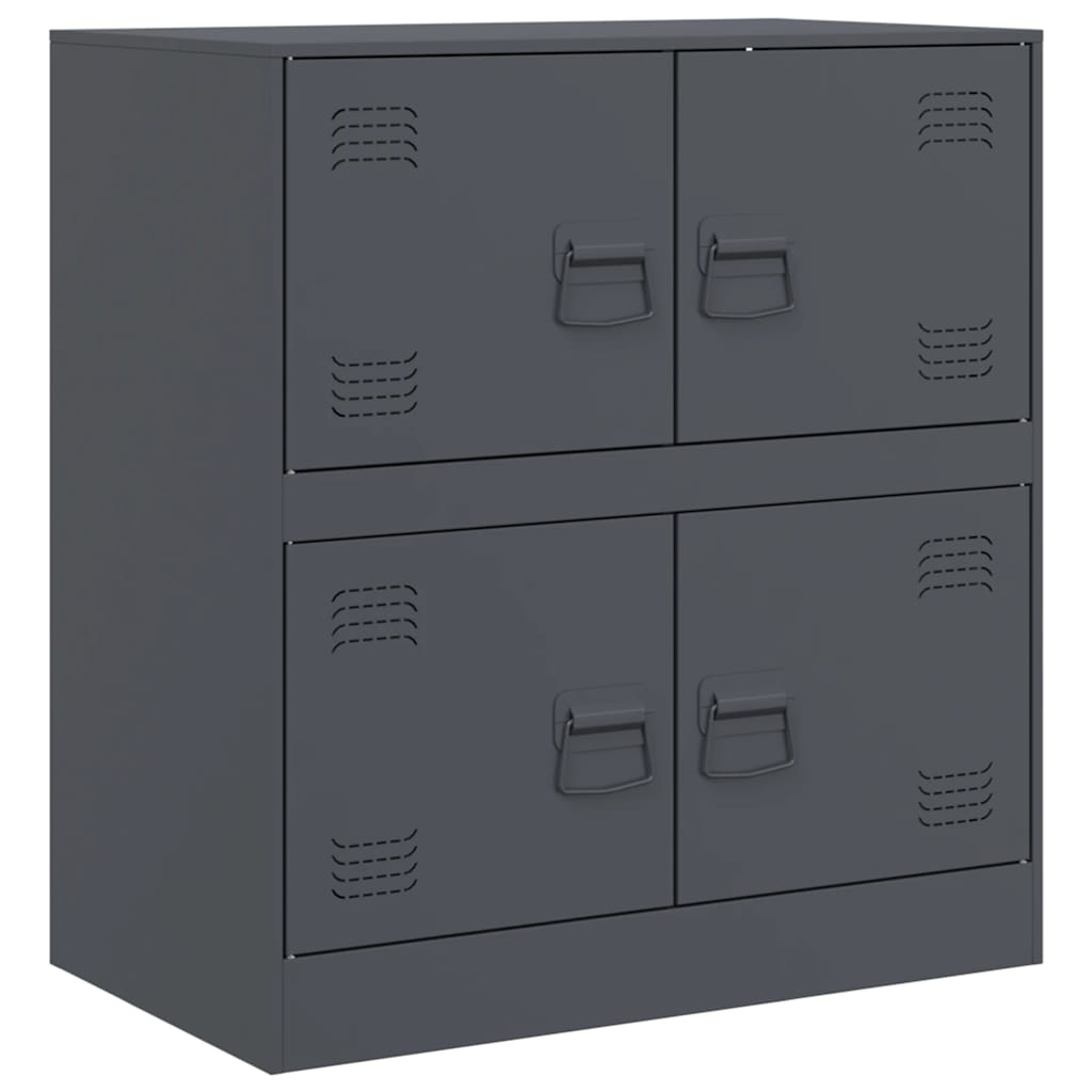 vidaXL Szafka boczna, antracytowa, 67x39x73 cm, stal