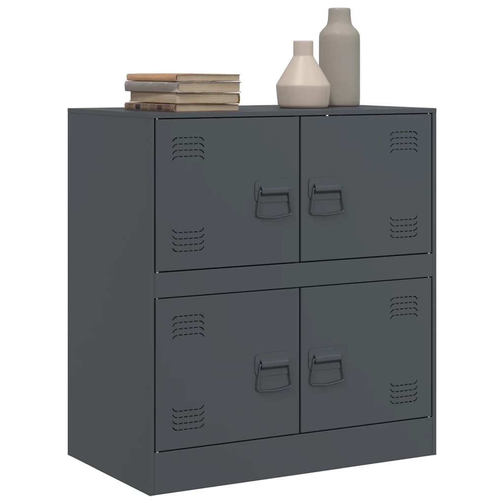 vidaXL Szafka boczna, antracytowa, 67x39x73 cm, stal