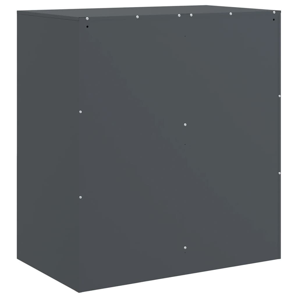 vidaXL Szafka boczna, antracytowa, 67x39x73 cm, stal