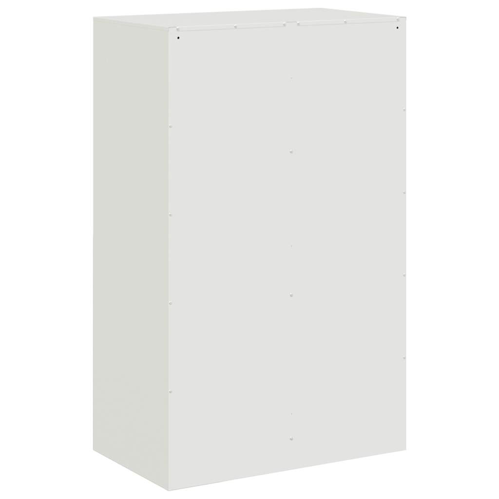 vidaXL Szafka boczna, biała, 67x39x107 cm, stal