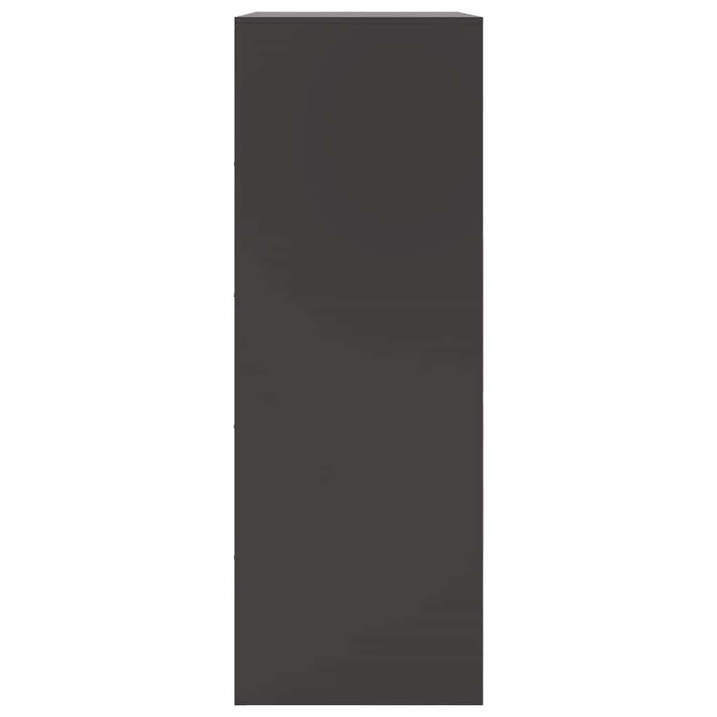 vidaXL Szafka boczna, czarna, 67x39x107 cm, stal