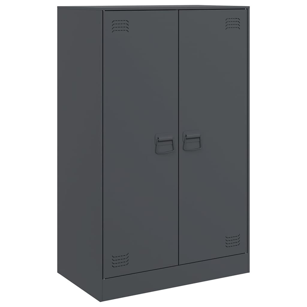 vidaXL Szafka boczna, antracytowa, 67x39x107 cm, stal