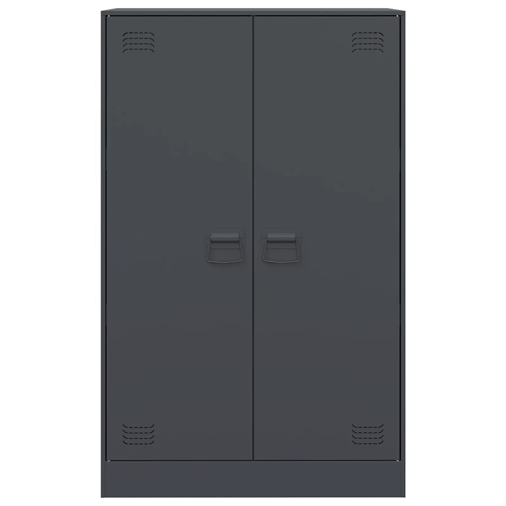 vidaXL Szafka boczna, antracytowa, 67x39x107 cm, stal