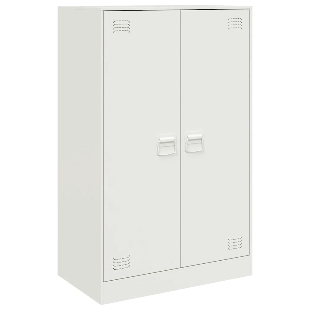 vidaXL Szafka boczna, biała, 67x39x107 cm, stal
