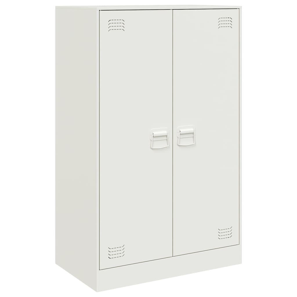 vidaXL Szafka boczna, biała, 67x39x107 cm, stal