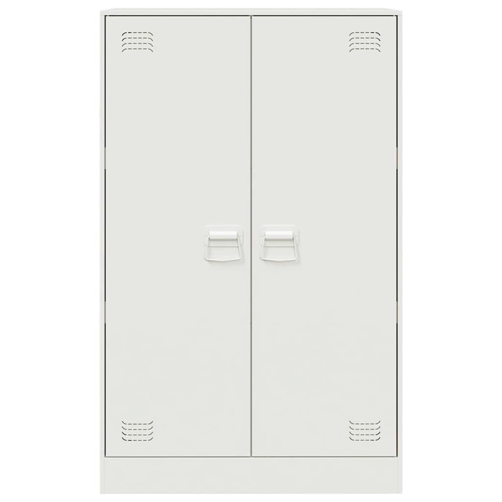 vidaXL Szafka boczna, biała, 67x39x107 cm, stal