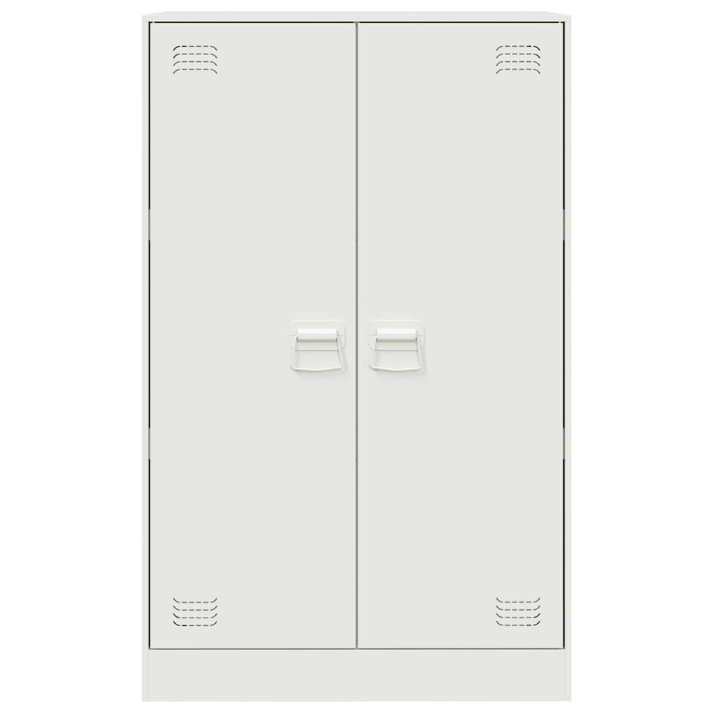 vidaXL Szafka boczna, biała, 67x39x107 cm, stal