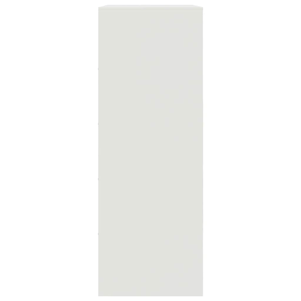 vidaXL Szafka boczna, biała, 67x39x107 cm, stal