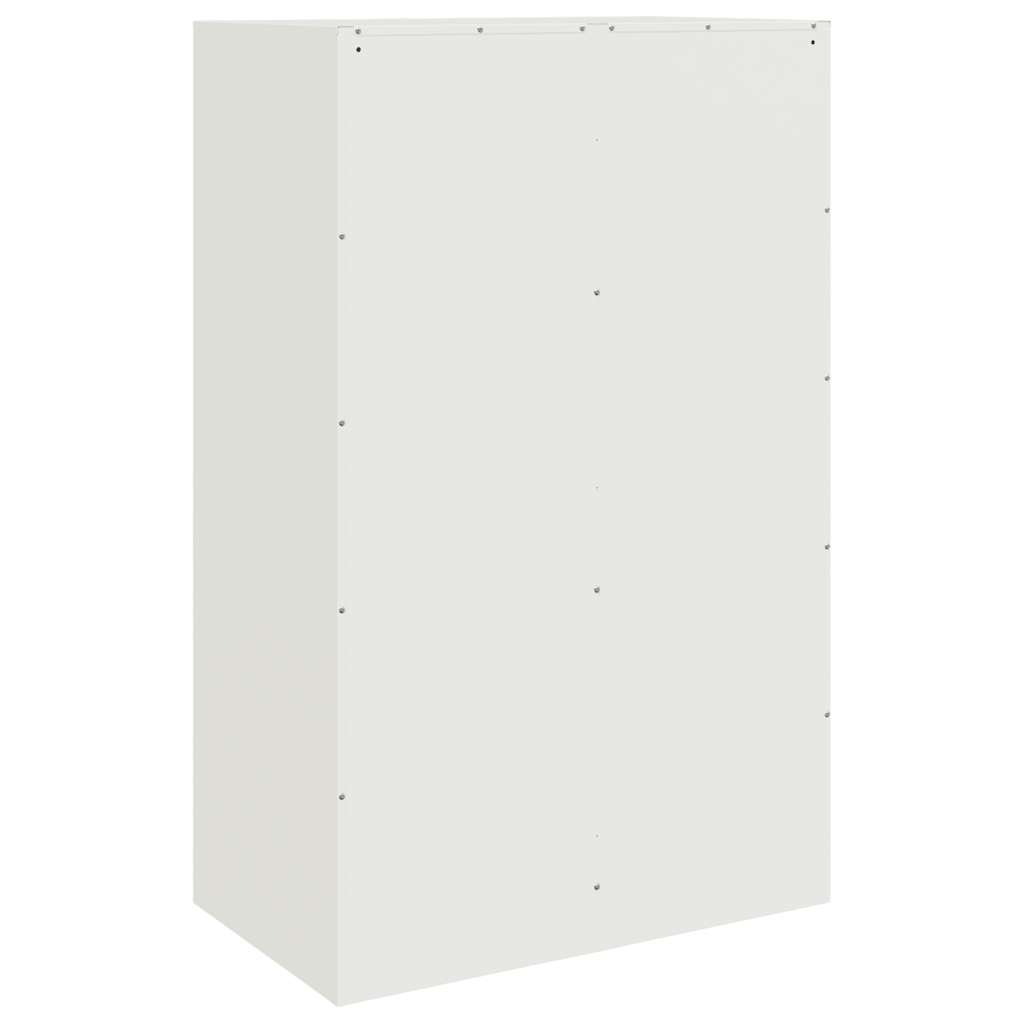 vidaXL Szafka boczna, biała, 67x39x107 cm, stal