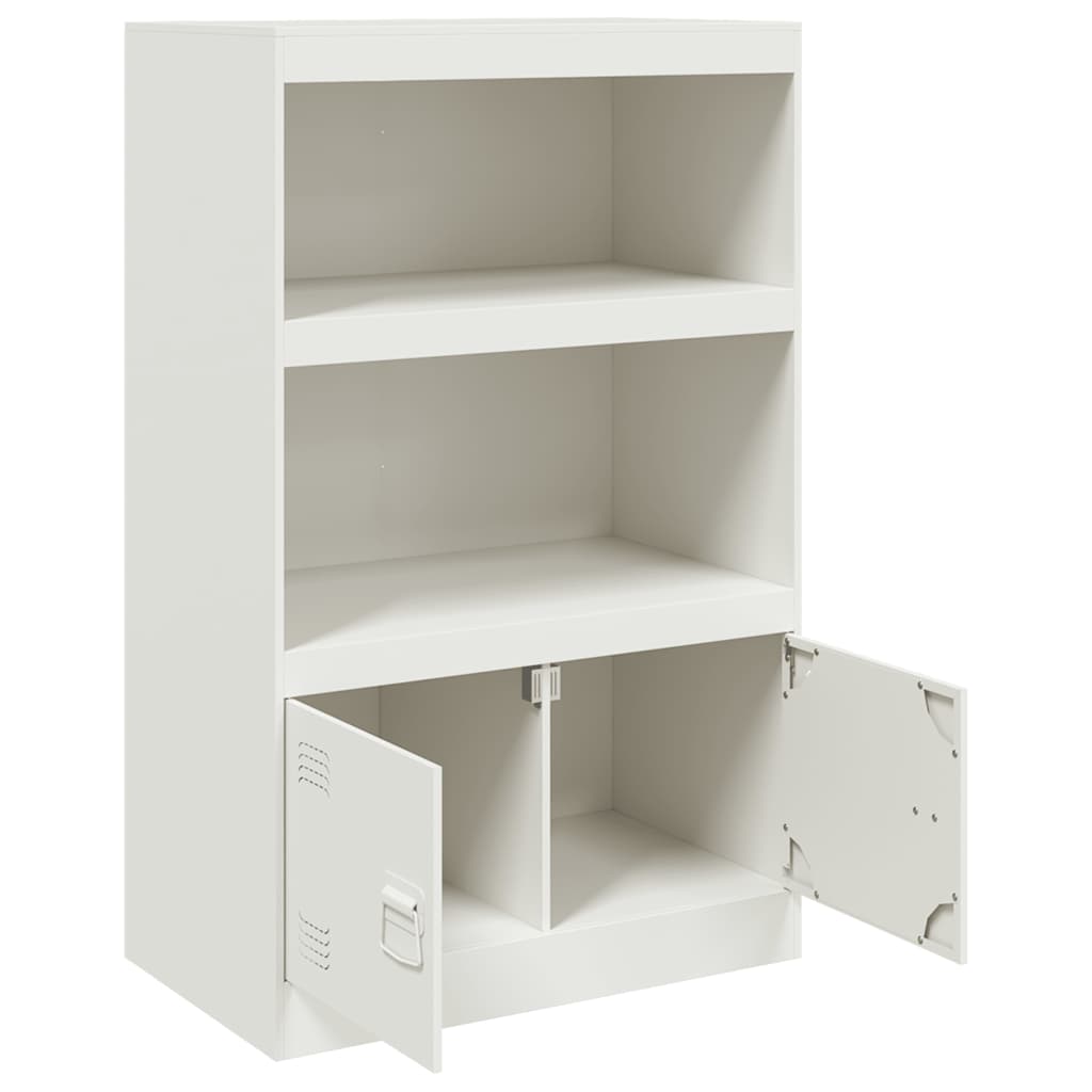 vidaXL Szafka boczna, biała, 67x39x107 cm, stal