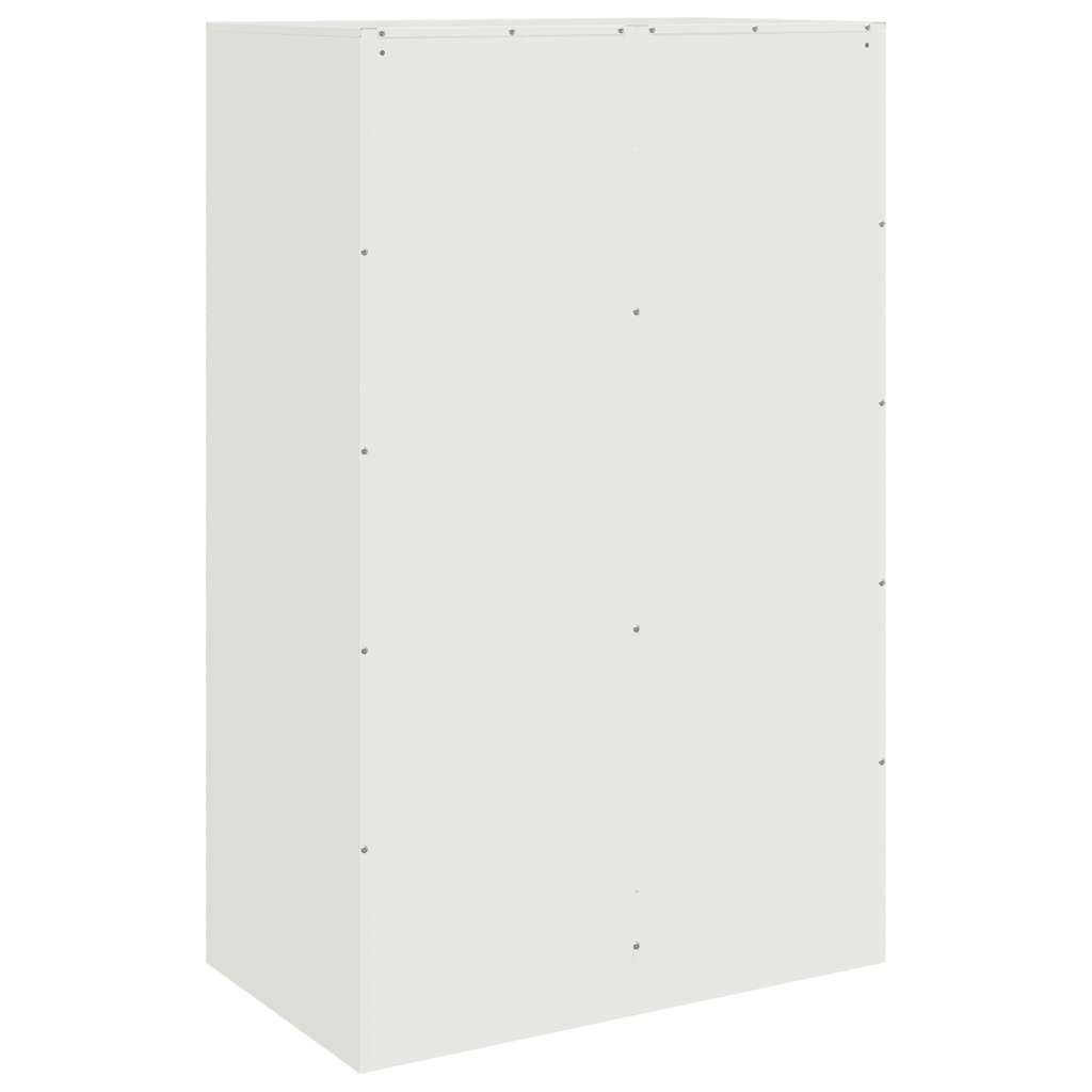 vidaXL Szafka boczna, biała, 67x39x107 cm, stal