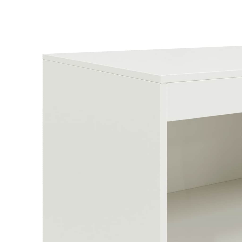 vidaXL Szafka boczna, biała, 67x39x107 cm, stal