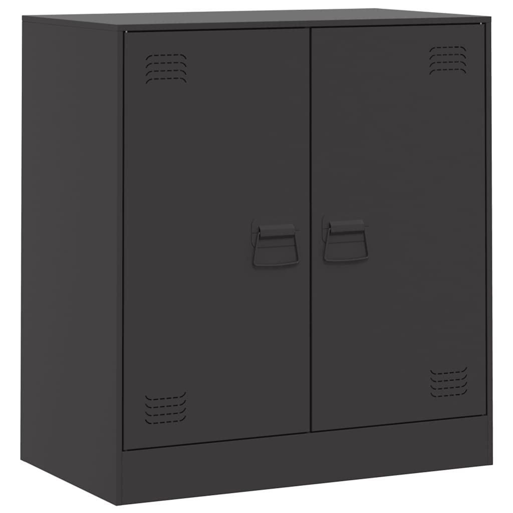 vidaXL Szafka boczna, czarna, 67x39x73 cm, stal