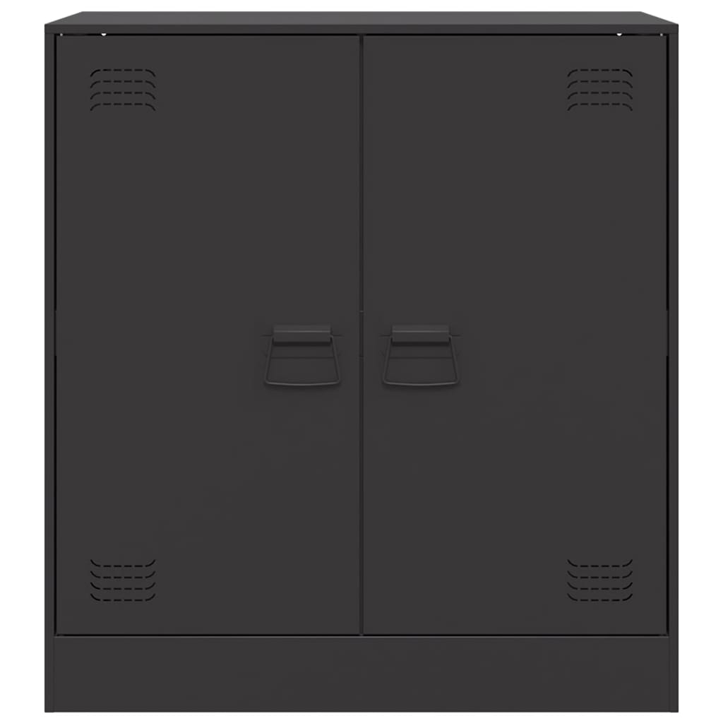 vidaXL Szafka boczna, czarna, 67x39x73 cm, stal