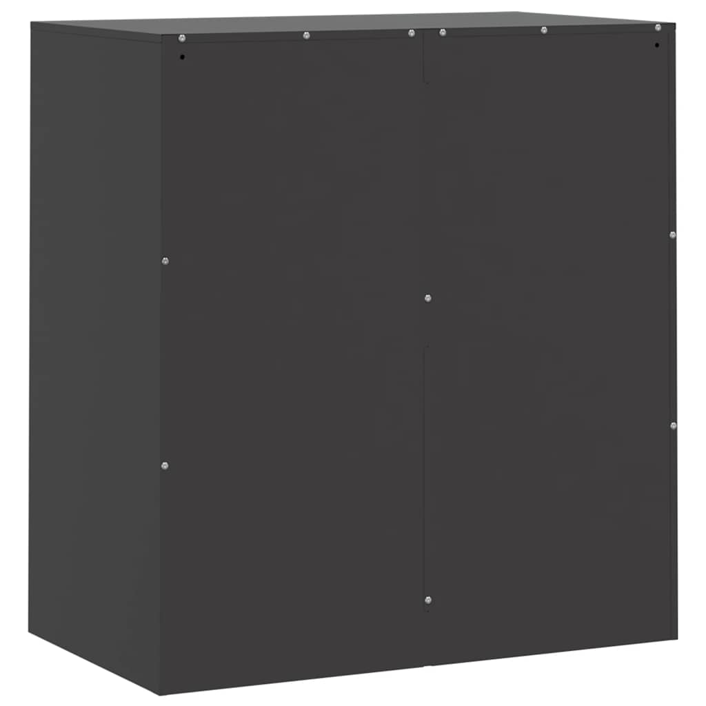 vidaXL Szafka boczna, czarna, 67x39x73 cm, stal