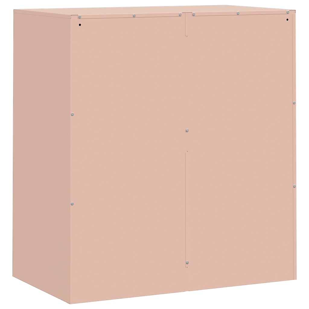 vidaXL Szafka boczna, różowa, 67x39x73 cm, stal