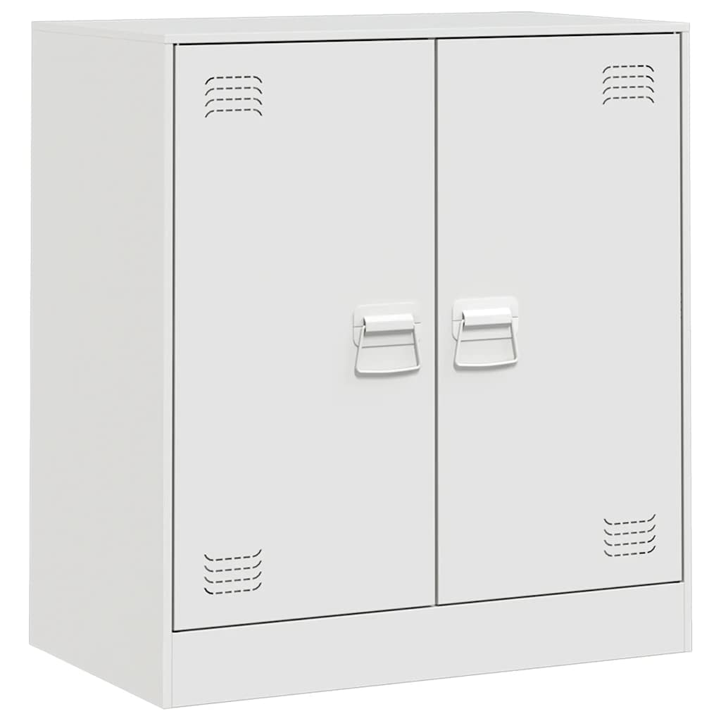 vidaXL Szafka boczna, biała, 67x39x73 cm, stal