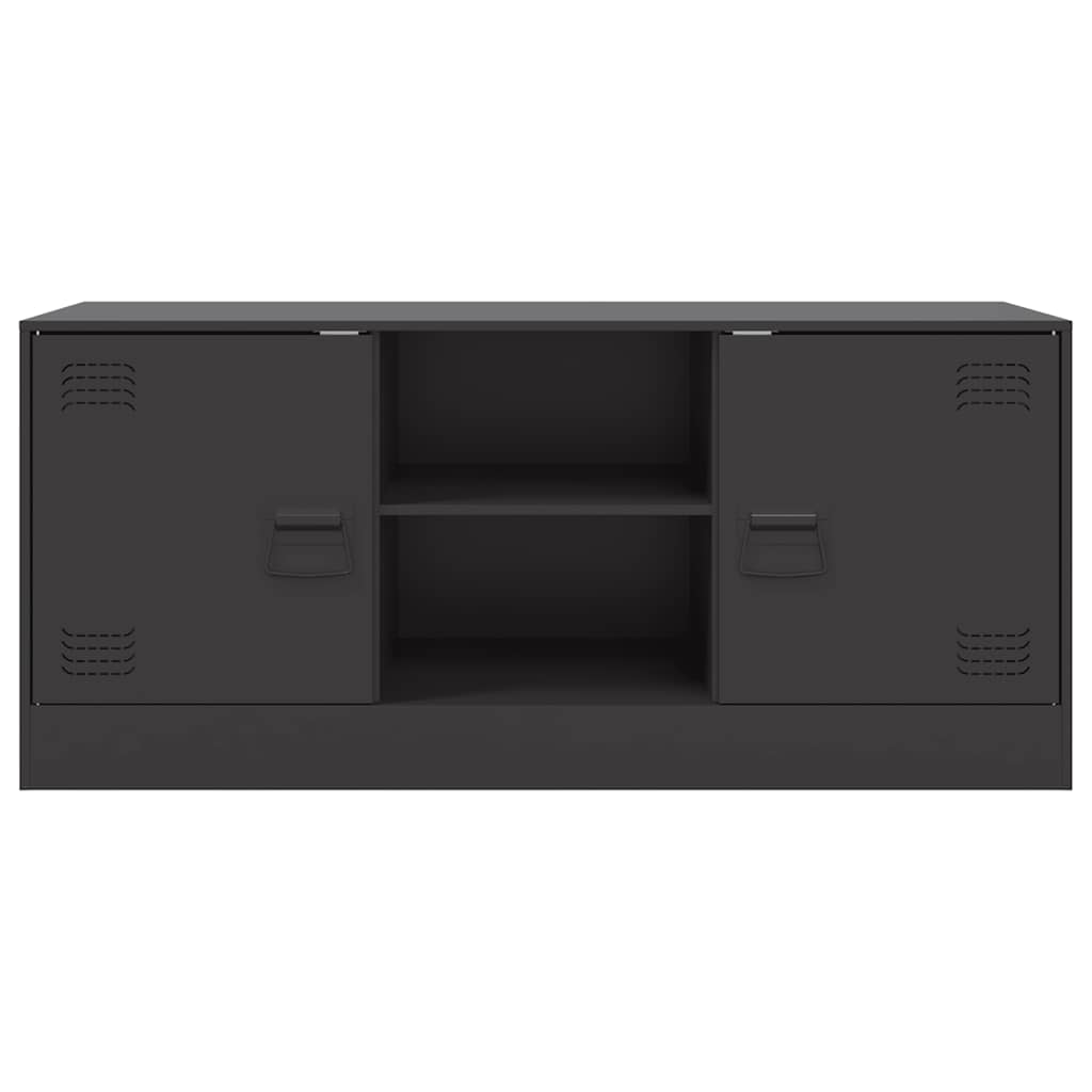vidaXL Szafka pod telewizor, czarna, 99x39x44 cm, stalowa