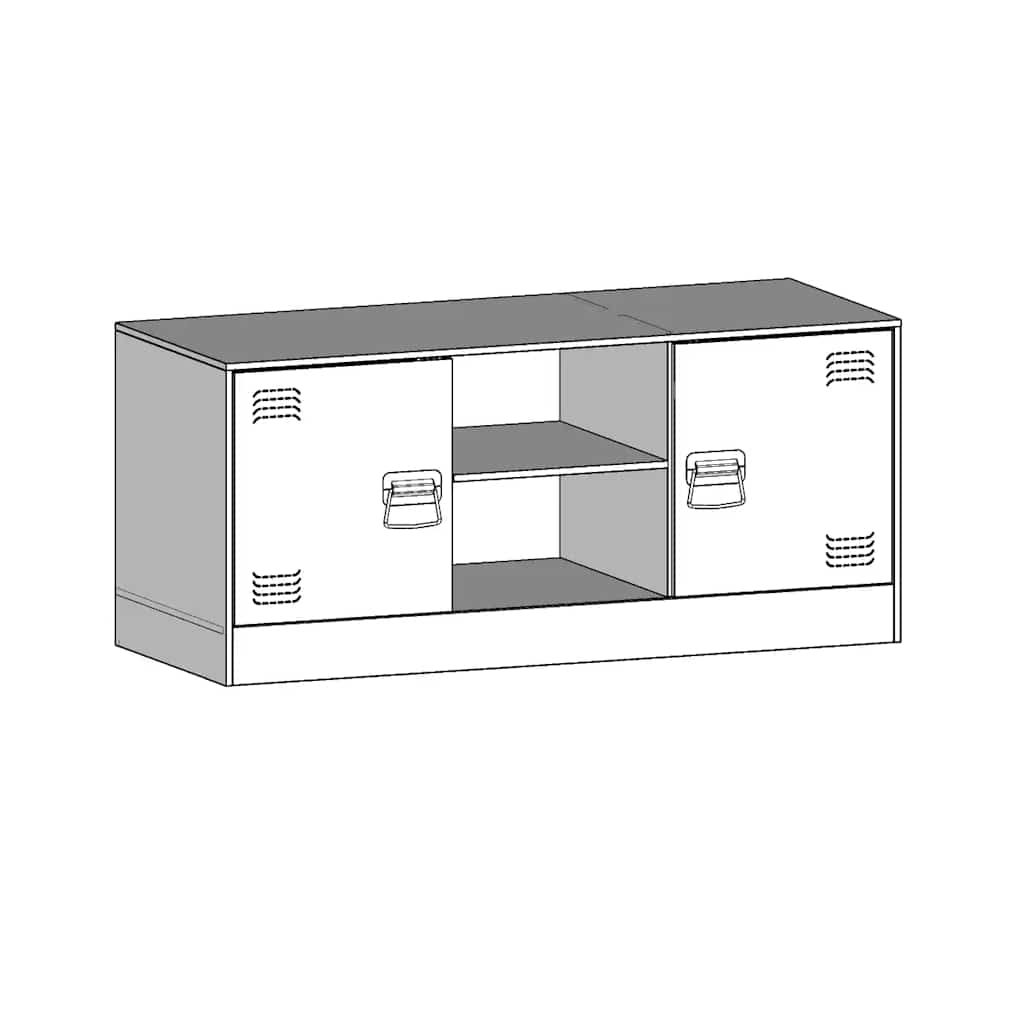 vidaXL Szafka pod telewizor, czarna, 99x39x44 cm, stalowa