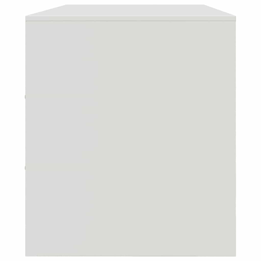 vidaXL Szafka pod telewizor, biała, 99x39x44 cm, stalowa