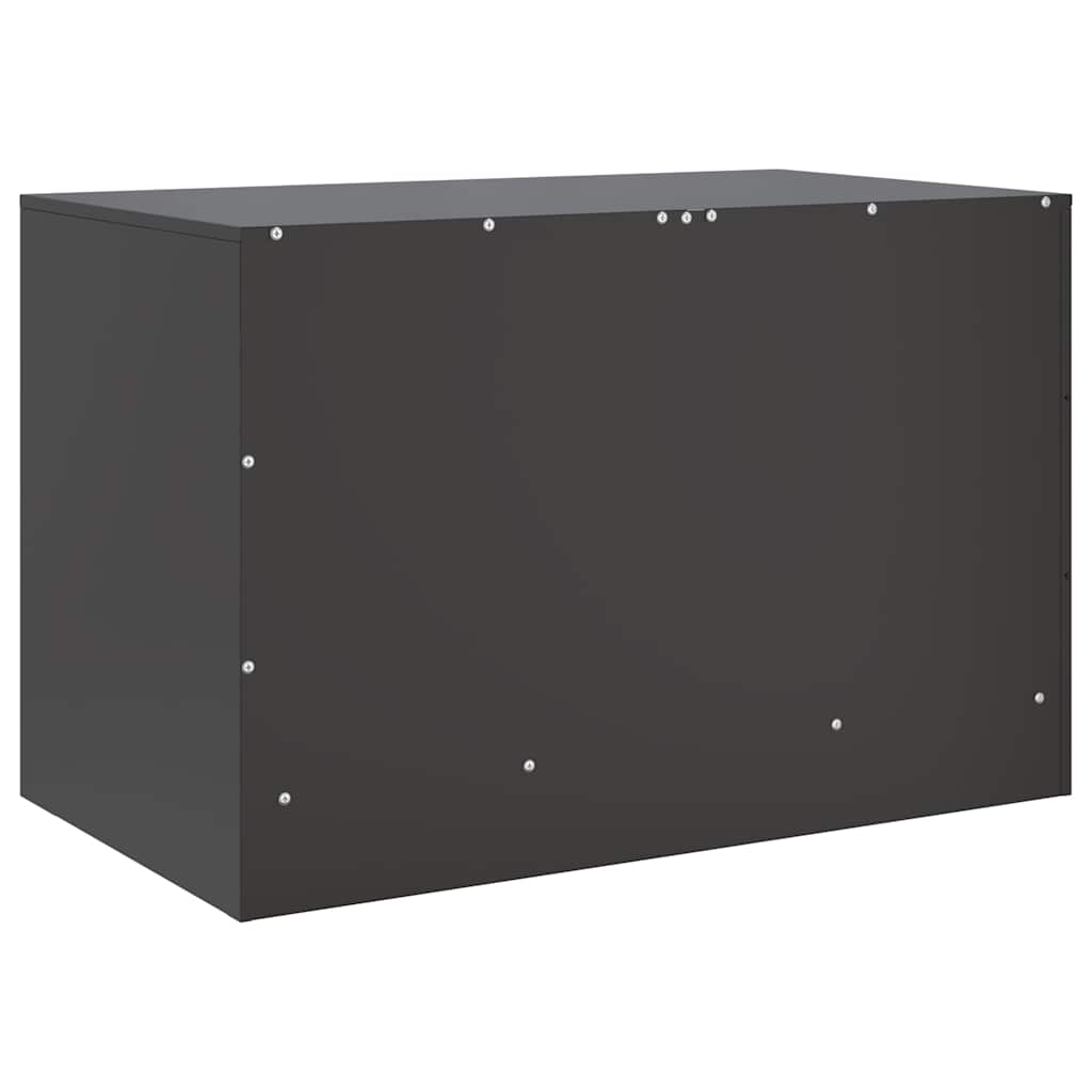vidaXL Szafka pod telewizor, czarna, 67x39x44 cm, stalowa