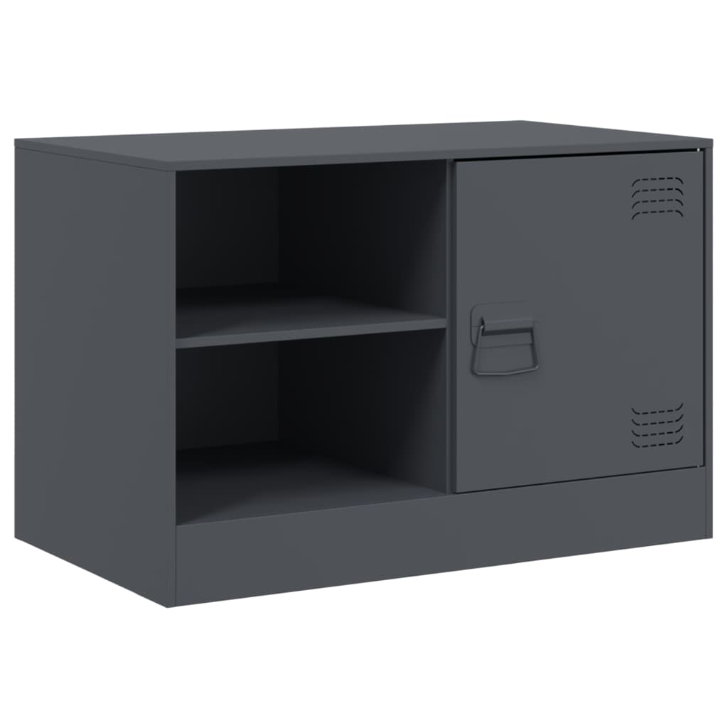 vidaXL Szafka pod telewizor, antracytowa, 67x39x44 cm, stalowa