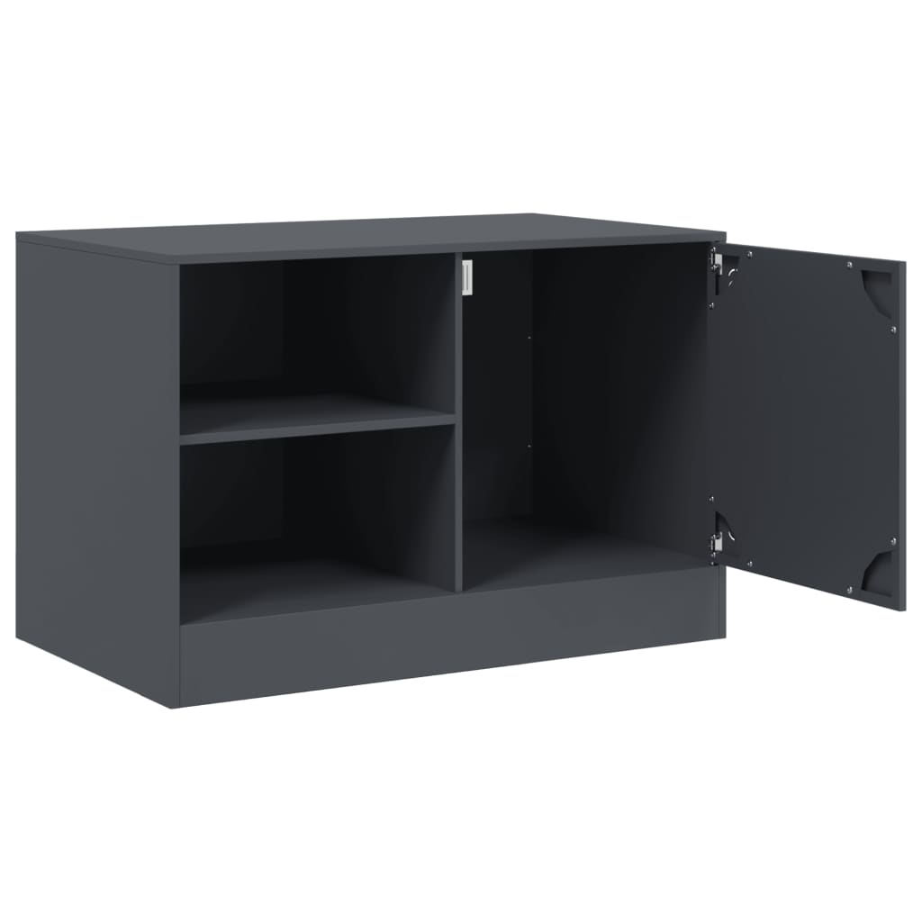 vidaXL Szafka pod telewizor, antracytowa, 67x39x44 cm, stalowa